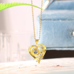 Personalisierte 925 Silber Foto Projektionskette – Herz & Sonnenblume Mama Geschenk